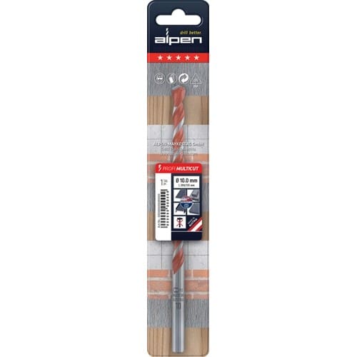 ALPEN Mehrzweckbohrer Profi Multicut D.6,5mm Arbeits-L.300mm Gesamt-L.400mm
