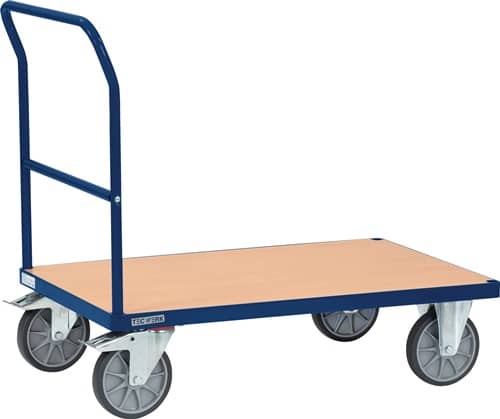 TECWERK Plattformwagen Ladeflächen L1200xB800mm STA saphirblau Trgf.600kg TECWERK