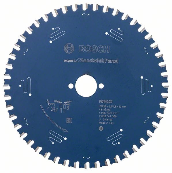 BOSCH Kreissägeblatt Expert for Sandwich Panel, 230 x 30 x 2,0 mm, 48
