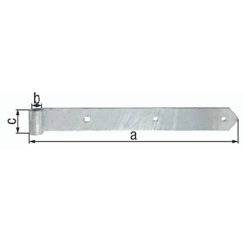 GAH Ladenband B.45mm L.1000x45mm S.5mm STA TZN D.16mm rd GAH
