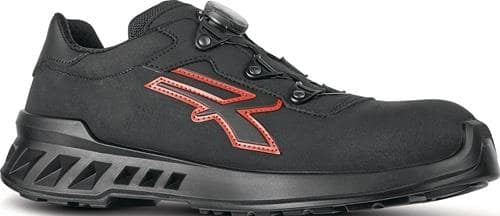 U.POWER Sicherheitshalbschuh Caesar Gr.44 W.11 schwarz/rot S3S CI FO SR ESD