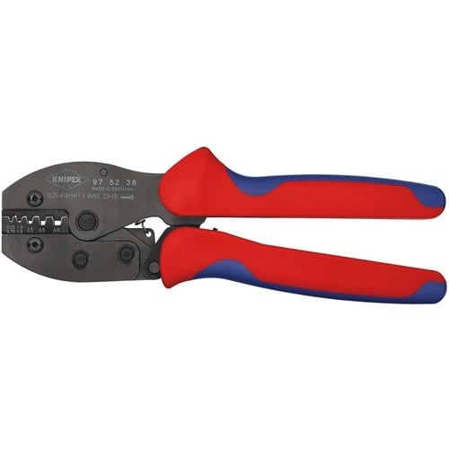 KNIPEX Aderendhülsencrimpzange PreciForce® L.220mm 0,25-6 (AWG 23-10) mm² brün.