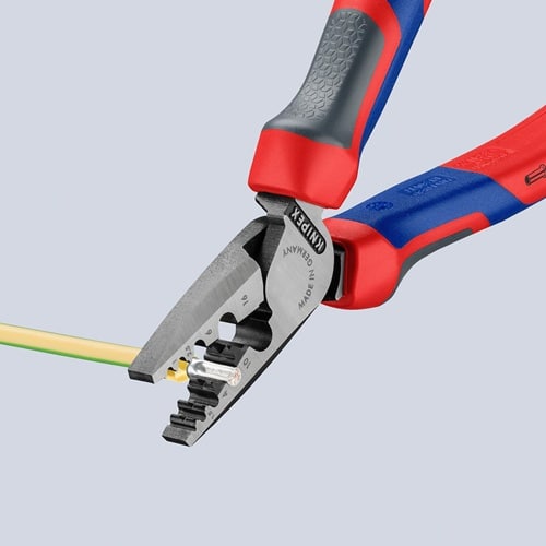 KNIPEX Aderendhülsenzange Gesamt-L.180mm 0,25-16,0 (AWG 23-5) mm² pol.Mehrkomp.-Hüllen