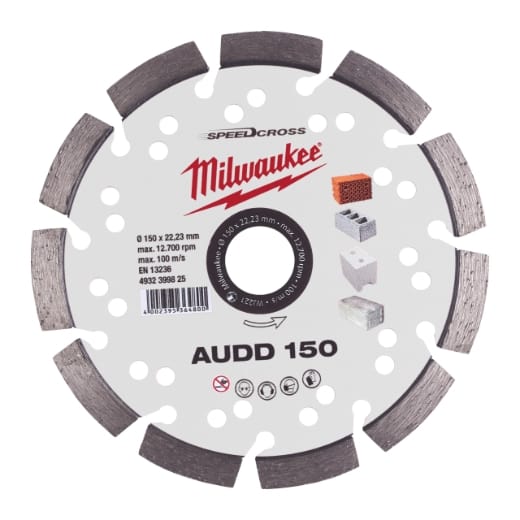 MILWAUKEE für abrasive Materialien Speedcross Diamanttrennscheibe AUDD 150 mm