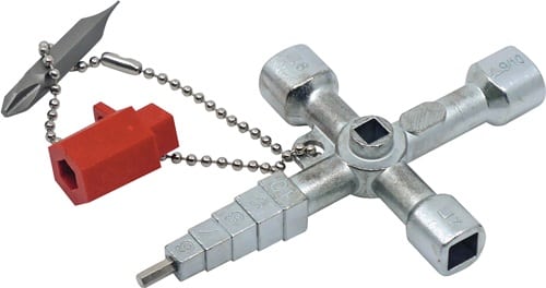 SCHUEBO Schaltschrankschlüssel 820 M03 13 Funktionen m.Bitadapter SCHUEBO