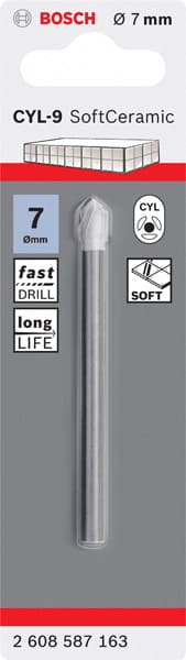 BOSCH Fliesenbohrer CYL-9 Ceramic, 7 x 80 mm