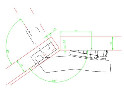 HETTICH Winkeladapter für Kreuzmontageplatten, 10°, 9072534