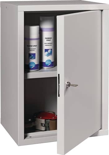 Nordwest Hängeschrank H600xB400xT300mm Vollblech,1 BD lichtgrau/lichtgrau