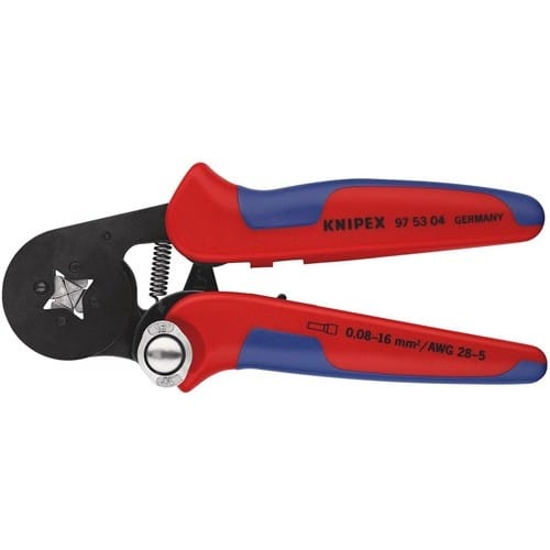 KNIPEX Aderendhülsenzange L.180mm 0,08-10,0+16,0 (AWG 28-5) mm² brün.Mehrkomp.-Hüllen