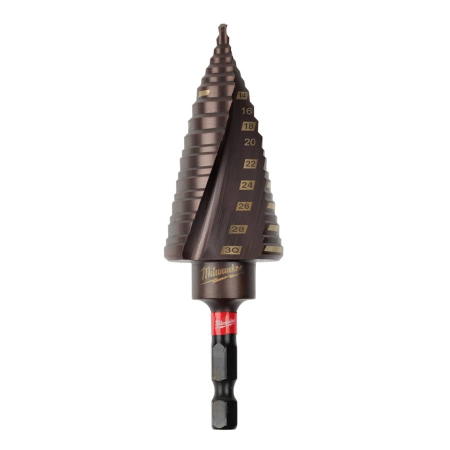 MILWAUKEE 4 bis 30 mm, 2 mm & 3 mm Stufen SHOCKWAVE Stufenbohrer
