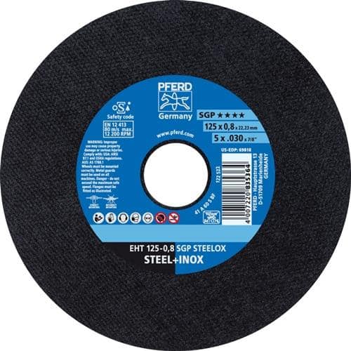 PFERD TOOLS Trennscheibe SGP STEELOX D125x0,8mm ger.INOX Bohr.22,23mm PFERD