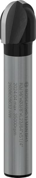 BOSCH Hohlkehlfräser 1/4", R1 4,7 mm, D 9,5 mm, L 9,2 mm, G 45 mm