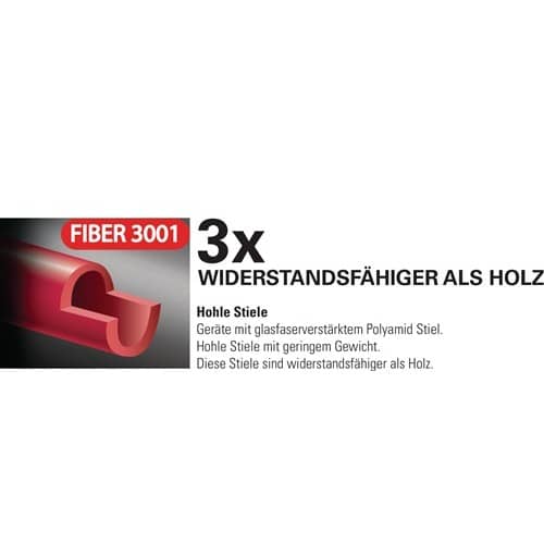 POLET Holländer Schaufel FIBER 3001 Gr.2 290x240mm m.Polyamidstiel POLET