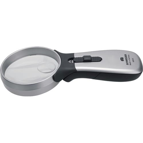 SCHWEIZER Handleuchtlupe Tech-Line CLASSIC Vergr.4x LED Linsen-D.55,0mm SCHWEIZER