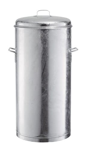 RENNER Mülltonne 60l Stahlbl.TZN m.losem Deckel