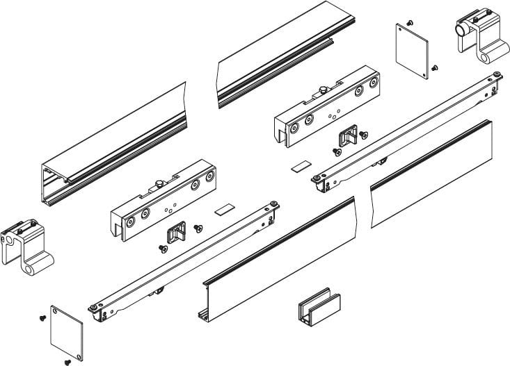 HERMAT Schiebetürbeschlag San Remo 9172/80.Ö, 80 kg, Aluminium