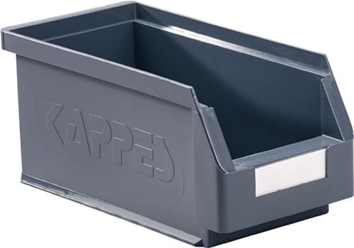 RASTERPLAN Sichtlagerkasten L290xB140xH130mm PE grau RASTERPLAN