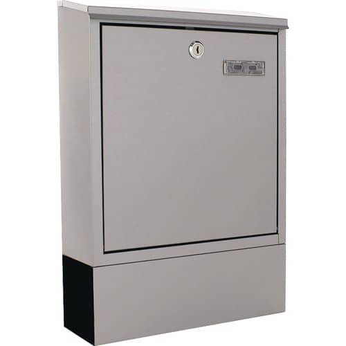 ROTTNER Briefkasten Libro H.435mm B.300mm T.100mm grau VA DIN C4 ROTTNER