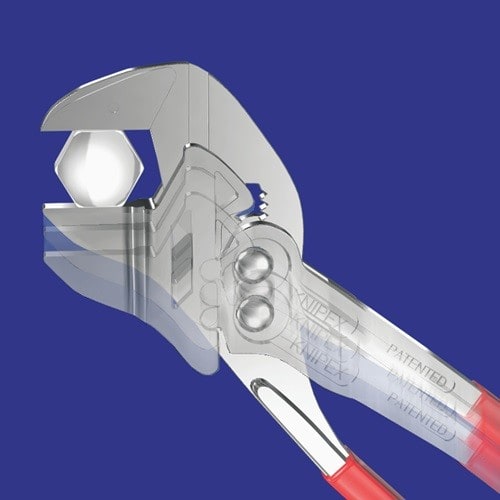 KNIPEX Zangenschlüssel L.300mm Spann-W.68mm verchr.Ku.-Überzug KNIPEX
