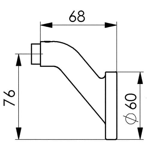 AMF Türknopflochteil 478L LM F1/silberf.gekr.rd.60mm AMF