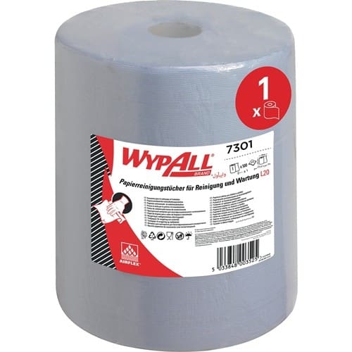 KIMBERLY-CLARK Wischtuch WYPALL L20 7301 L.ca.385 mmxB.ca.325mm blau 500 Tü./Rl.