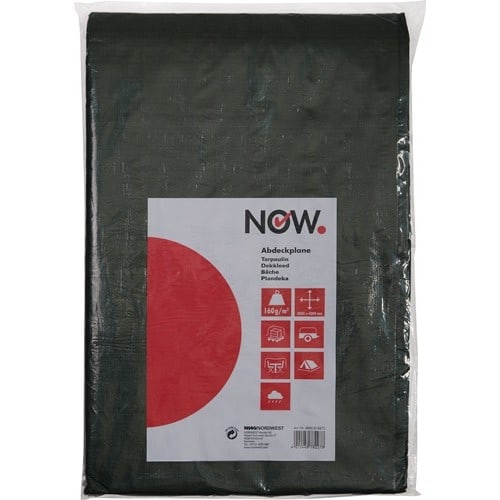 NOW Gewebeplane Super Tarp B.3000xL.4000mm olivgrün G.160g/m²