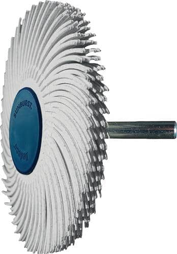 TYROLIT Radialbürstenscheibe Sunburst D.76mm K.120 Weiß 10000min-¹ TYROLIT
