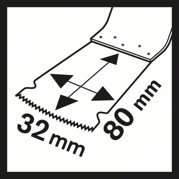 BOSCH HCS Tauchsägeblatt MAIZ 32 EPC Wood, 80 x 32 mm