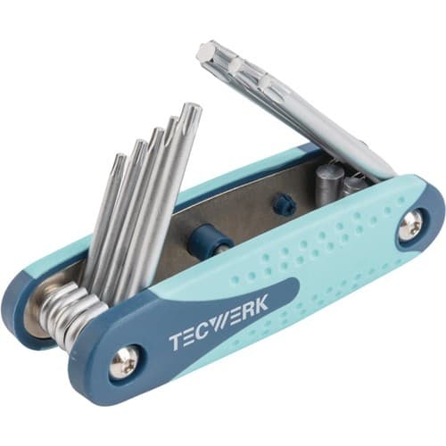 TECWERK Schraubendrehersatz 8-tlg.Handklapphalter T9-T40 S2-Stahl TECWERK