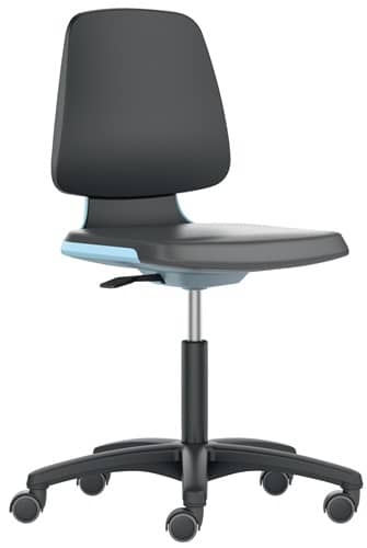 BIMOS Arbeitsdrehstuhl Labsit Rl.Sitzschale blau Integralschaum schwarz