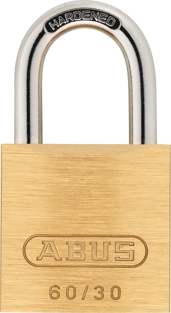 ABUS Zylindervorhangschloss 60, doppelte Verriegelung, Messing massiv