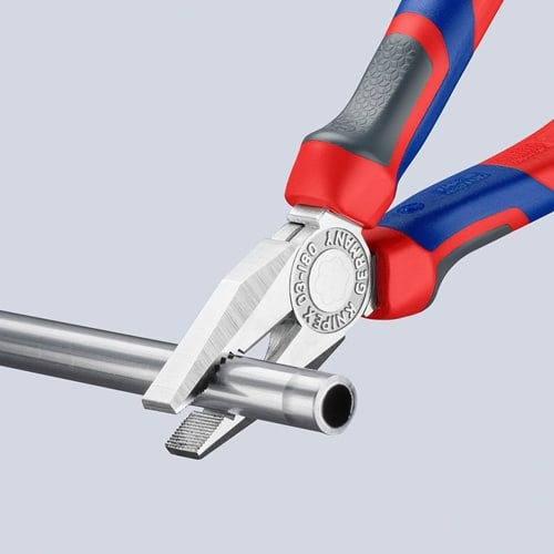 KNIPEX Kombizange L.180mm verchr.Mehrkomp.-Hülle KNIPEX