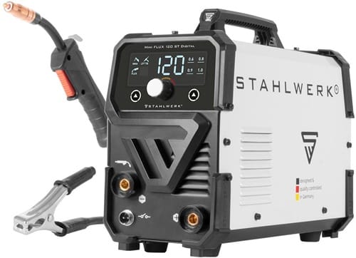 STAHLWERK Inverterschweißgerät Mini FLUX 120 ST Digital Einzelgerät m.Zub.2m STAHLWERK