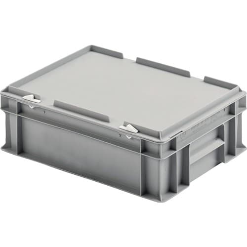Nordwest Ku.-Koffer UNISTA L400xB300xH132mm PP Scharnierdeckel inkl.Klemmfeder 11l grau