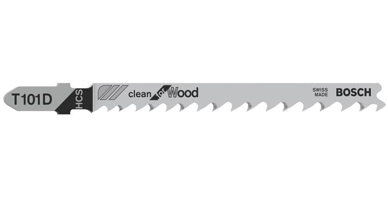 BOSCH Stichsägeblatt T 101 D Clean for Wood, 100er-Pack