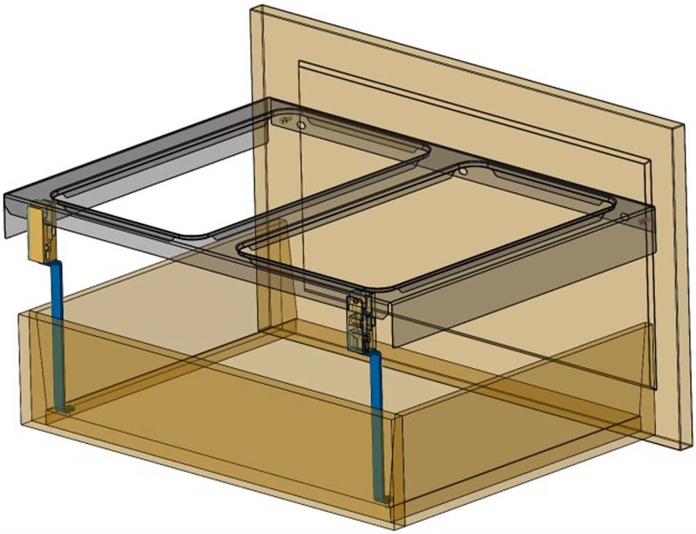 Abfalltrennsystem, ENVI-FLEX, 600er/H326, 2x22 l, hellgrau Vauth Sagel