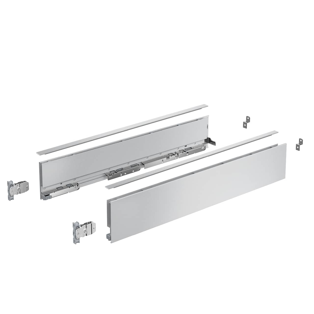 HETTICH AvanTech YOU Set Zarge Höhe 101 mm, NL 400 mm, silber, links und rechts, 9255247
