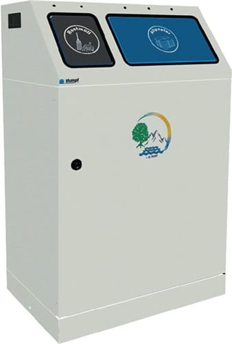 STUMPF Wertstoffsammler 1x30,1x60l H920xB580xT380mm lichtgrau verzinkter Eins.