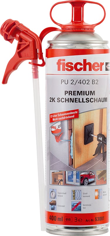 FISCHER 2K Premium Schnellmontageschaum 2K PU 400 PLUS