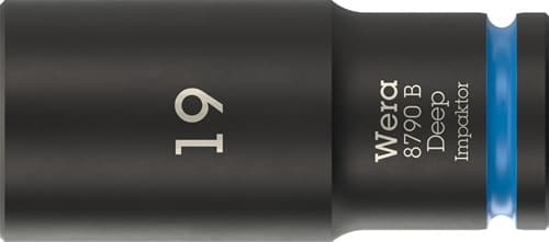 WERA Steckschlüsseleinsatz 8790 B Impaktor Deep 3/8 Zoll 19mm L.63mm WERA