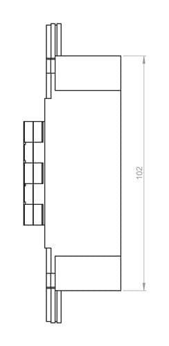 BSW verdecktl.Objektband Hide 3D130-80 vernickelt,glänzend Bandh130mm Bel.-W80kg BSW