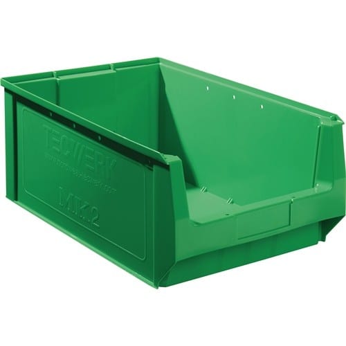 Sichtlagerkasten L500/450xB310xH200mm PE grün TECWERK