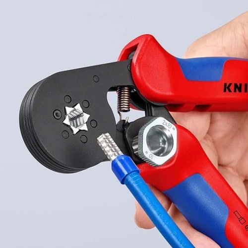 KNIPEX Aderendhülsenzange Gesamt-L.180mm 0,08-10,0 (AWG 28-7)mm² brün.Mehrkomp.-Hüllen