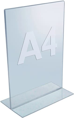 Tischaufsteller DIN A4 hoch Acryl transp.freistehend
