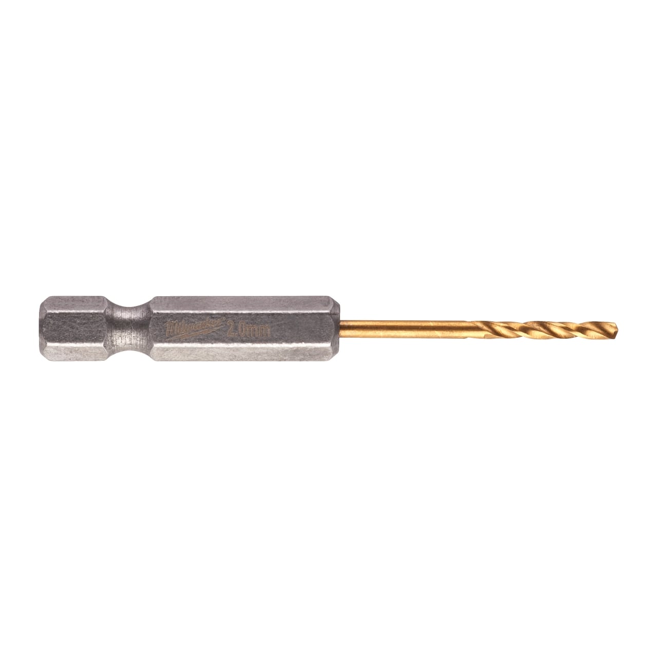 MILWAUKEE 2,0 x 59,5 mm SHOCKWAVE Metallbohrer HSS-G RED HEX Titan 1/4"