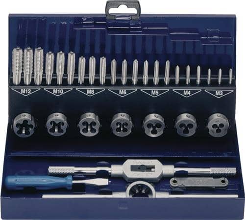 TECWERK Gewindeschneidzeugsatz M3-M12 32tlg.HSS Metallkass.TECWERK