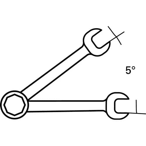 TECWERK Maulringratschenschlüssel SW 12mm L.174mm ger.TECWERK