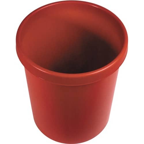 HELIT Papierkorb 18l H331xØ315mm m.Griffrand Ku.rot