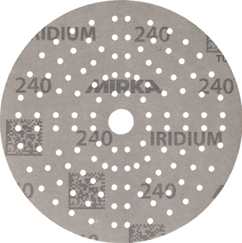 MIRKA Haftschleifscheibe IRIDIUM Grip 121L 150mm K.240 f.HO/Metall/Lack/Ku.