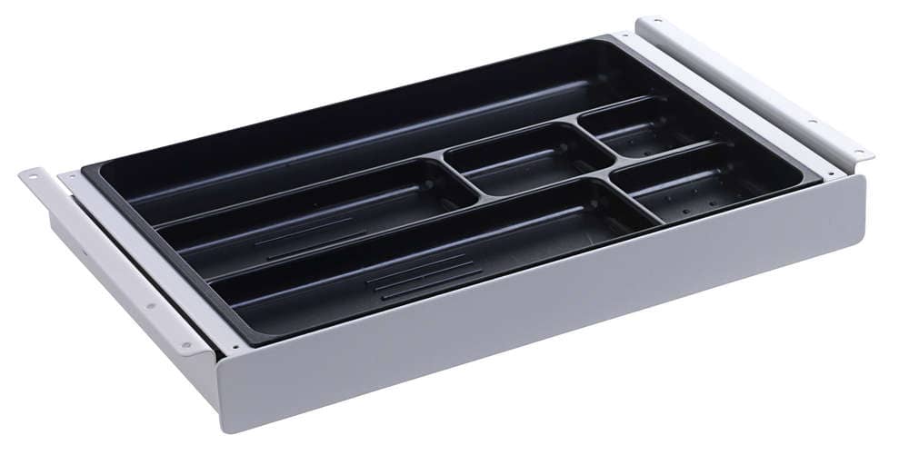 Veyhl praktische Stiftablage , RAL 9006 weißaluminium